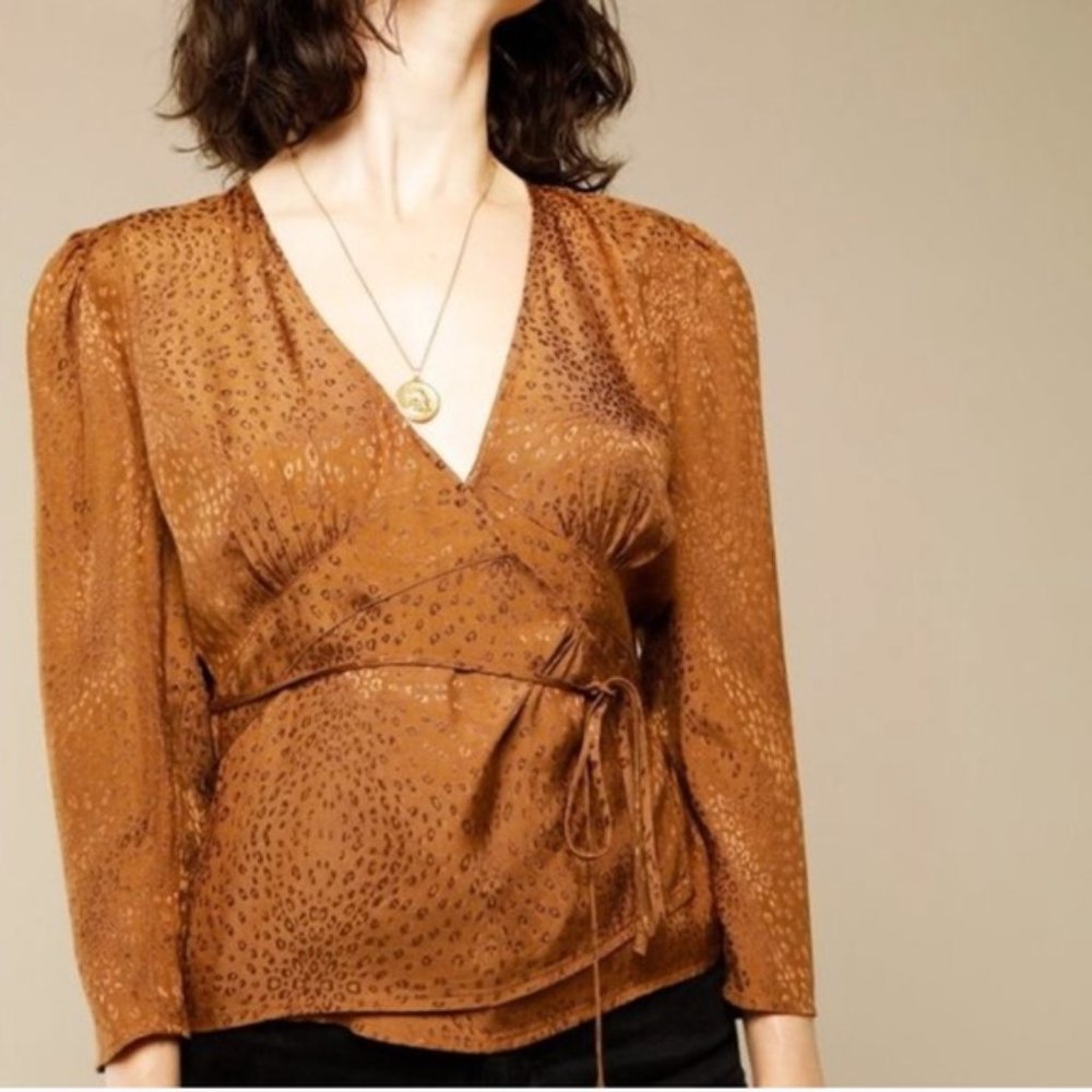 Rouje Anna Wrap Top NWOT Silk